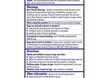 Chloraseptic Sore Throat Spray Pocket Pump Cherry Flavor 0.67oz (24 Pack) - Health Care > Coughing & Throats Cough Cold