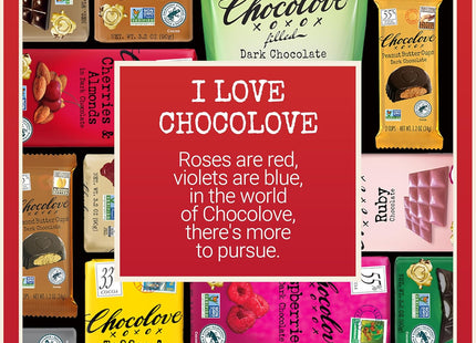 Chocolove Xoxox Premium Chocolate Bar Dark Rich 3.2 Oz (12 Pack) - Food & Beverages > Sweets Assortments