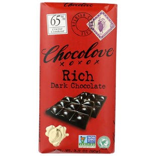 Chocolove Xoxox Premium Chocolate Bar Dark Rich 3.2 Oz (2 Pack) - Food & Beverages > Sweets Assortments