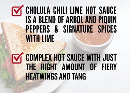 Cholula Chili Lime Hot Sauce Mild Flavorful 5oz (12 Pack) - Food & Beverages > Condiments Sauces BBQ