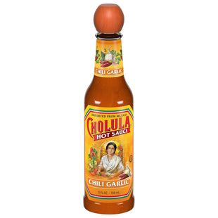 Cholula Non-GMO Kosher Chili Garlic Hot Sauce Bottle 5 floz (12 Pack) - Food & Beverages > Condiments Sauces