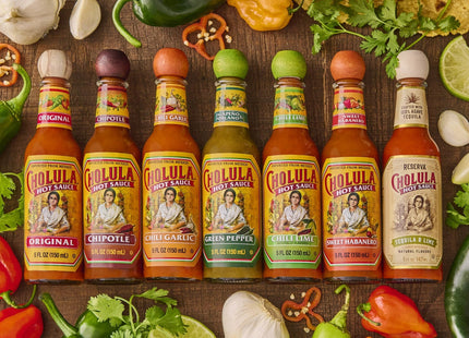 Cholula Non-GMO Kosher Chili Garlic Hot Sauce Bottle 5 floz (12 Pack) - Food & Beverages > Condiments Sauces