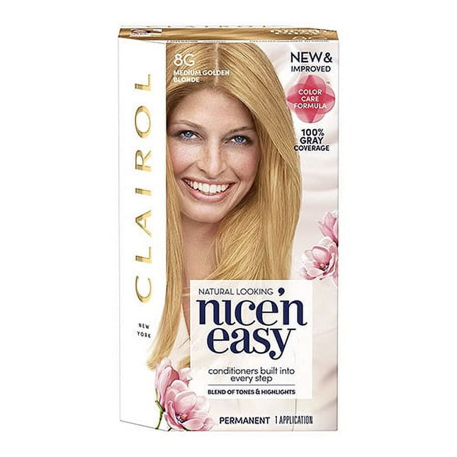 Clairol Nice’n Easy Permanent Dye 8G Medium Golden Blonde HairColor (2 Pack) - Personal Care > Hair & Styling Color