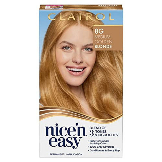 Clairol Nice’n Easy Permanent Dye 8G Medium Golden Blonde HairColor (12 Pack) - Personal Care > Hair & Styling Color