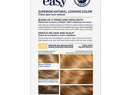 Clairol Nice’n Easy Permanent Dye 8G Medium Golden Blonde HairColor (6 Pack) - Personal Care > Hair & Styling Color