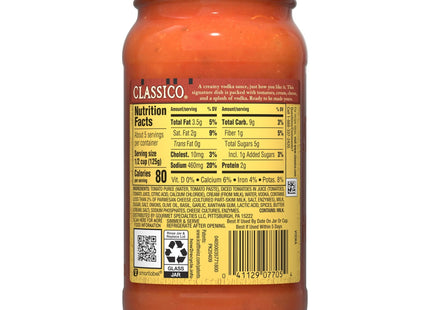 Classico Vodka Sauce Spaghetti Pasta Gluten Free Jar 24oz - Food & Beverages > Condiments Sauces