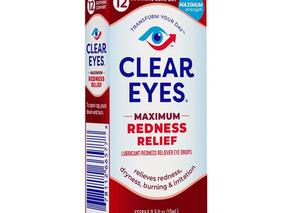 Clear Eyes Maximum Redness Eye Relief Lubricant Drops 0.5 Fl Oz (10 Pack) - Personal Care > Vision & Wash