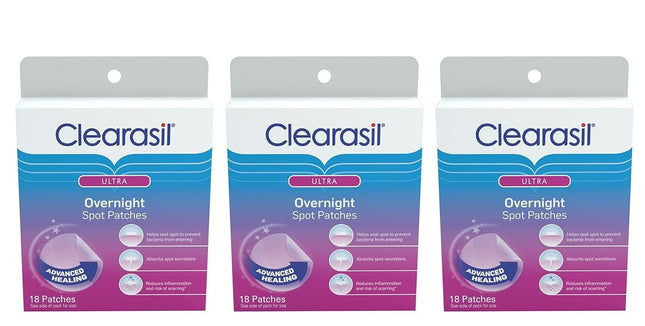 Clearasil Ultra Overnight Spot Patches Advanced Heal Acne Control 18ct (3 Pack) - Personal Care > Skin & Blemish