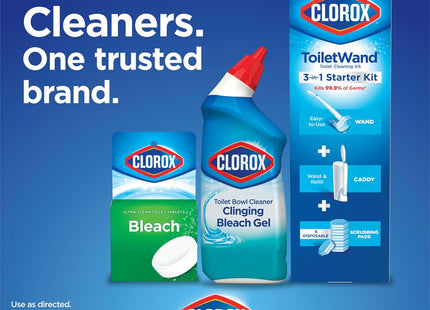 Clorox Toilet Bowl Cleaner Clinging Bleach Gel Cool Wave Scent 24 Floz (6 Pack) - Household Supplies > Cleaning Products