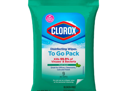 Clorox On The Go Bleach-Free Disinfecting Wipes Fresh Scent 9ct (12 Pack) - Household Supplies > Cleaning & Sterilizing