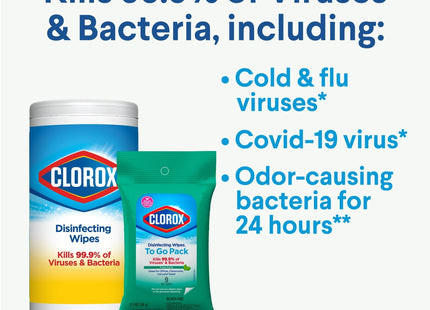 Clorox On The Go Bleach-Free Disinfecting Wipes Fresh Scent 9ct (12 Pack) - Household Supplies > Cleaning & Sterilizing