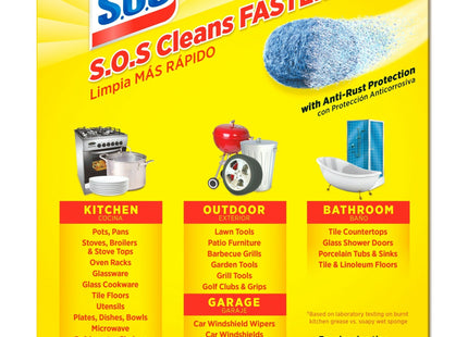 Clorox S.O.S Steel Wool Dish Scrubber Sponge Pads 10ct (12 Pack) - Household Supplies > Cleaning Sponges & Scouring