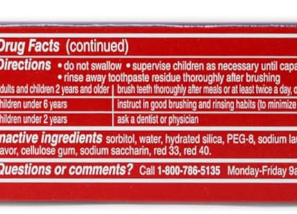 Close-Up Cinnamon Red Gel Anticavity Fluoride Toothpaste 6oz (2 Pack) - Personal Care > Oral