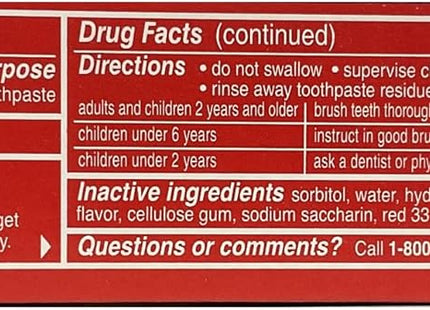 Close-Up Cinnamon Red Gel Anticavity Fluoride Toothpaste 6oz (24 Pack) - Personal Care > Oral