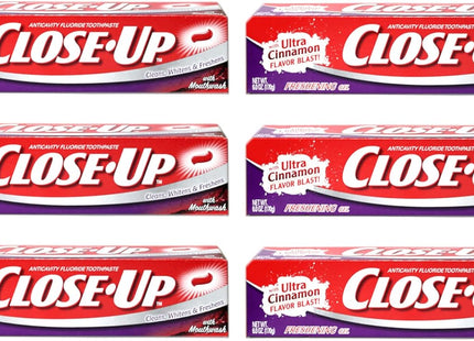 Close-Up Cinnamon Red Gel Anticavity Fluoride Toothpaste 6oz (24 Pack) - Personal Care > Oral