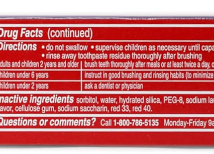 Close-Up Cinnamon Red Gel Anticavity Fluoride Toothpaste 6oz (24 Pack) - Personal Care > Oral