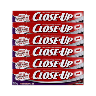 Close-Up Cinnamon Red Gel Anticavity Fluoride Toothpaste 6oz (6 Pack) - Personal Care > Oral