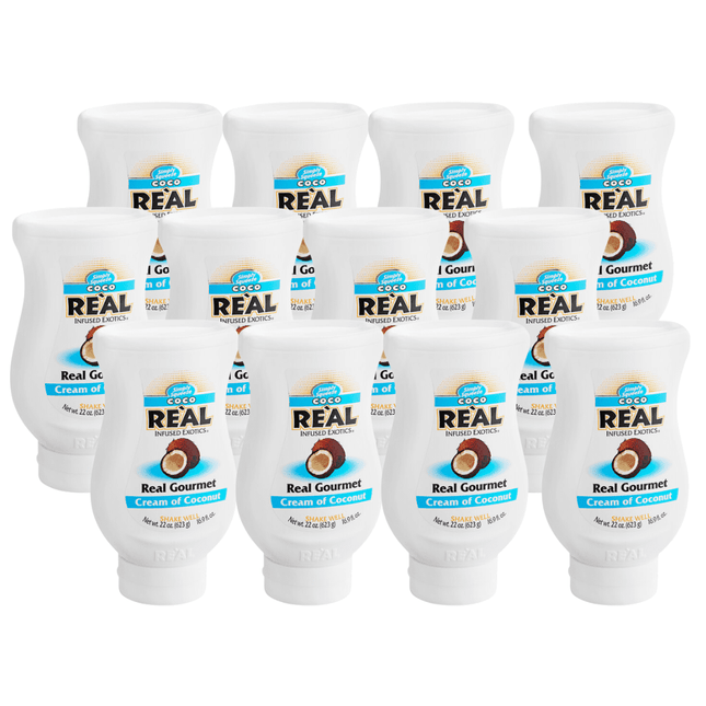 Coco Real Gourmet Cream of Coconut Squeezable Bottle 16.9 FLoz (12 Pack) - Food & Beverages > Condiments Sauces Milk