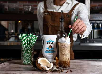 Coco Real Gourmet Cream of Coconut Squeezable Bottle 16.9 FLoz (3 Pack) - Food & Beverages > Condiments Sauces Milk
