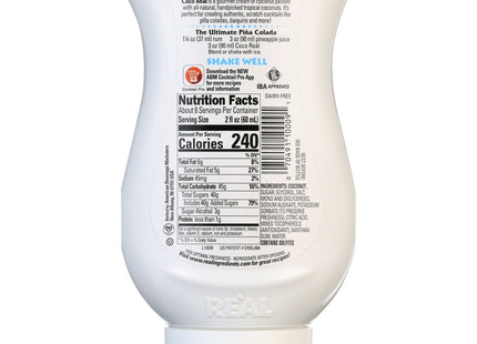 Coco Real Gourmet Cream of Coconut Squeezable Bottle 16.9 FLoz (3 Pack) - Food & Beverages > Condiments Sauces Milk