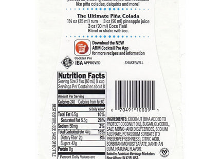 Coco Real Gourmet Cream of Coconut Squeezable Bottle 16.9 FLoz (3 Pack) - Food & Beverages > Condiments Sauces Milk