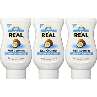 Coco Real Gourmet Cream of Coconut Squeezable Bottle 16.9 FLoz (3 Pack) - Food & Beverages > Condiments Sauces Milk