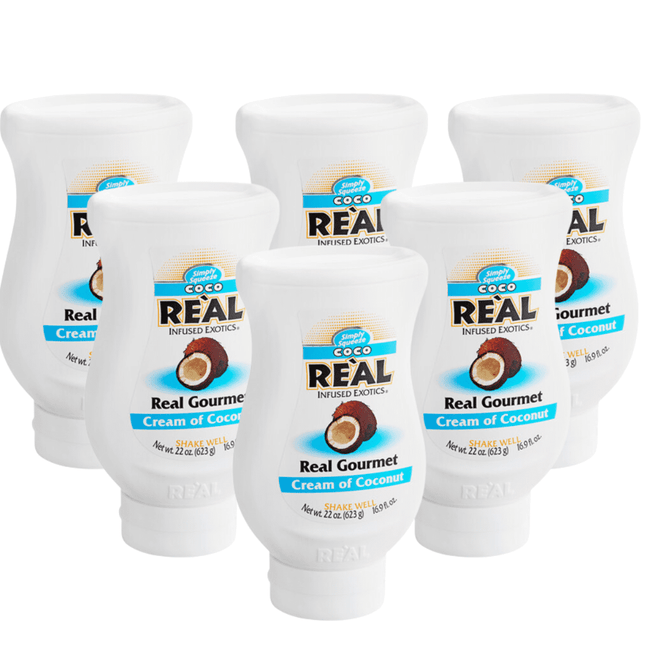 Coco Real Gourmet Cream of Coconut Squeezable Bottle 16.9 FLoz (6 Pack) - Food & Beverages > Condiments Sauces Milk