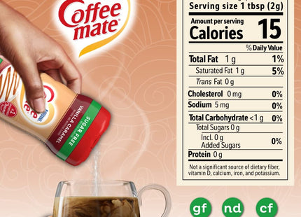 Coffee Mate Creamer Powder Sugar-Free Vanilla Caramel 10.2oz (12 Pack) - Food & Beverages > Non-Alcoholic Drinks