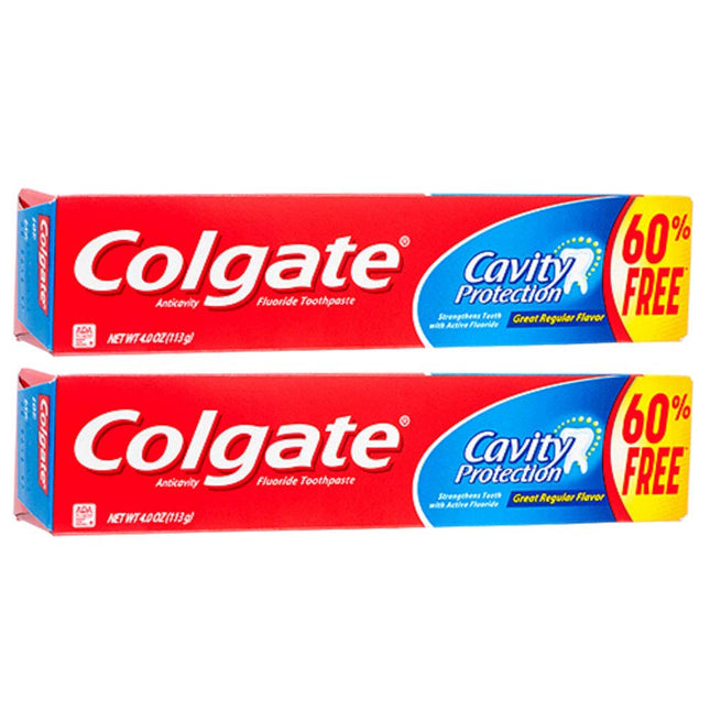 Colgate Cavity Protection Active Fluoride Toothpaste Regular 2.5oz (2 Pack) - Personal Care > Oral