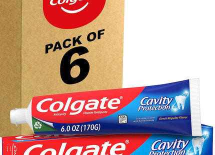 Colgate Cavity Protection Active Fluoride Toothpaste Regular 2.5oz (6 Pack) - Personal Care > Oral