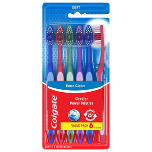 Colgate Extra Clean Toothbrush Soft Bulk 6ct (4 Pack) - Personal Care > Oral