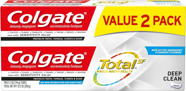 Colgate Total Clean Mint Whitening Anticavity Toothpaste 5.1oz (2 Pack) - Personal Care > Oral