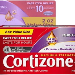Cortizone 10 Intensive Healing Hydrocortisone Anti Itch Cream 2oz (2 Pack) - Health Care > First Aid Ointments Creams &