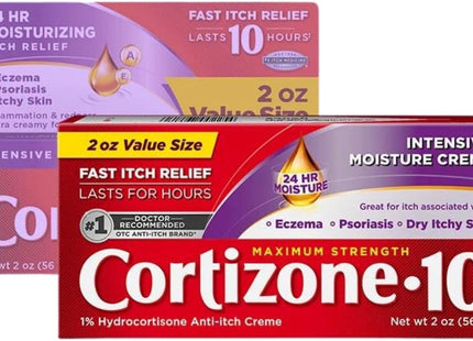 Cortizone 10 Intensive Healing Hydrocortisone Anti Itch Cream 2oz (2 Pack) - Health Care > First Aid Ointments Creams &
