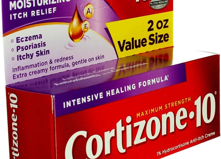 Cortizone 10 Intensive Healing Hydrocortisone Anti Itch Cream 2oz (3 Pack) - Health Care > First Aid Ointments Creams &