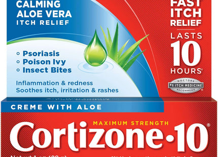 Cortizone 10 Max-Strength Aloe Hydrocortisone Anti-Itch Creme 1oz - Personal Care > Skin Ointments Creams & Oils