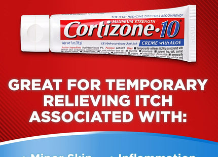 Cortizone 10 Max-Strength Aloe Hydrocortisone Anti-Itch Creme 1oz - Personal Care > Skin Ointments Creams & Oils