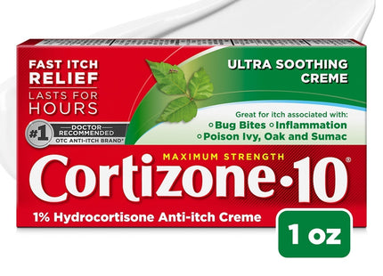 Cortizone-10 Plus Maximum Strength Anti-Itch Moisturizers Creme 2oz (2 Pack) - Health Care > First Aid Ointments Creams