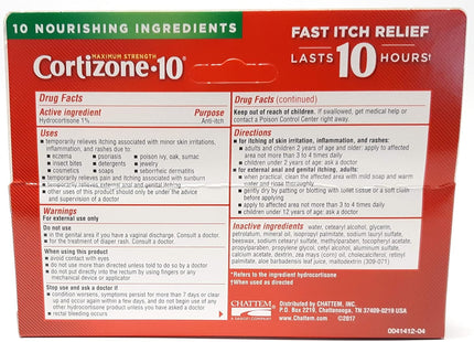 Cortizone-10 Plus Maximum Strength Anti-Itch Moisturizers Creme 2oz (2 Pack) - Health Care > First Aid Ointments Creams