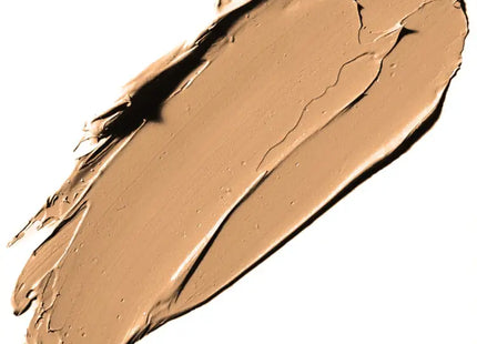 a close up of a foundationer with a light brown shade