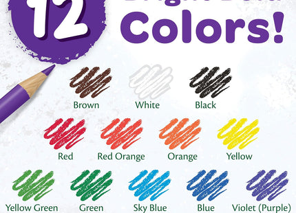 Crayola Long Barrel Colored Woodcase Pencils Assorted Colors 12ct (24 Pack) - Collectibles & Art > Drawing Painting Pens