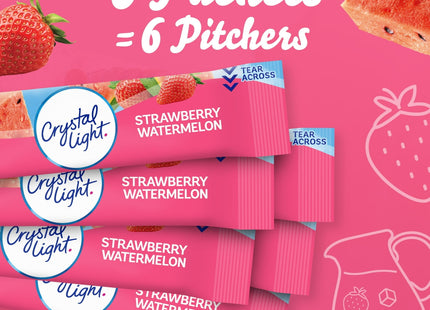 Crystal Light Strawberry Watermelon Drink Mix 6ct 1.96 Ounce (10 Pack) - Food & Beverages > Non-Alcoholic Drinks Squash