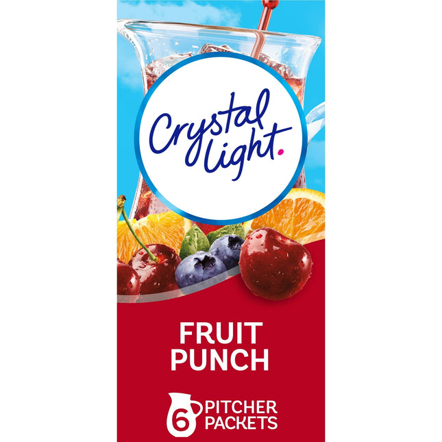 Crystal Light Fruit Punch Powdered Drink Mix Low Calori Sugar Free 6ct (3 Pack) - Food & Beverages > Non-Alcoholic