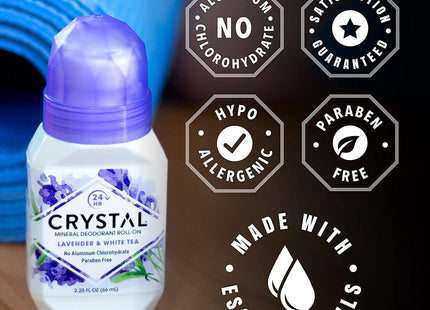 Crystal Mineral Deodorant Roll On Lavender & White 2.25oz (12 Pack) - Personal Care > Bath Body Anti-Perspirant