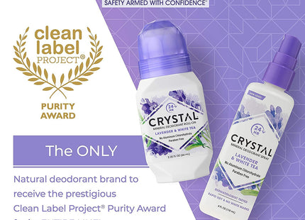 Crystal Mineral Deodorant Roll On Lavender & White 2.25oz (2 Pack) - Personal Care > Bath Body Anti-Perspirant