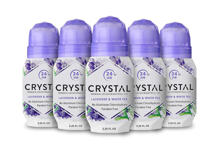 Crystal Mineral Deodorant Roll On Lavender & White 2.25oz (5 Pack) - Personal Care > Bath Body Anti-Perspirant