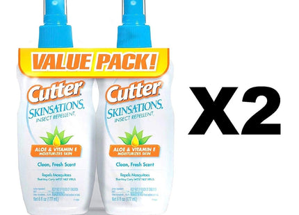 Cutter Skinsations Insect Repellent Pump Spray Clean Fresh Scent 6oz (2 Pack) - Household Supplies > & Grub Control