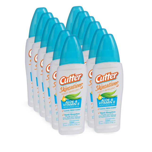 Cutter Skinsations Insect Repellent Pump Spray Clean Fresh Scent 6oz (12 Pack) - Household Supplies > & Grub Control