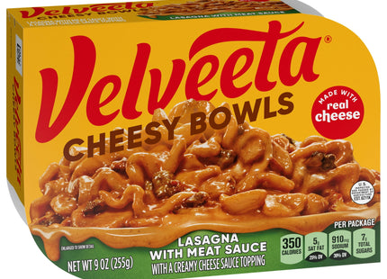 Kraft Velveeta Lasagna with Meat Sauce Cheesy Skillets Singles Microwave Dinner Meal 9 Ounce (Pack Of 12)