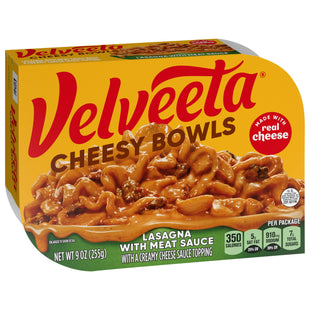 Kraft Velveeta Lasagna with Meat Sauce Cheesy Skillets Singles Microwave Dinner Meal 9 Ounce (Pack Of 12)